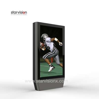Freestanding Outdoor Digital Poster LCD Display 2500nits Ultra Hight Brightness For Street